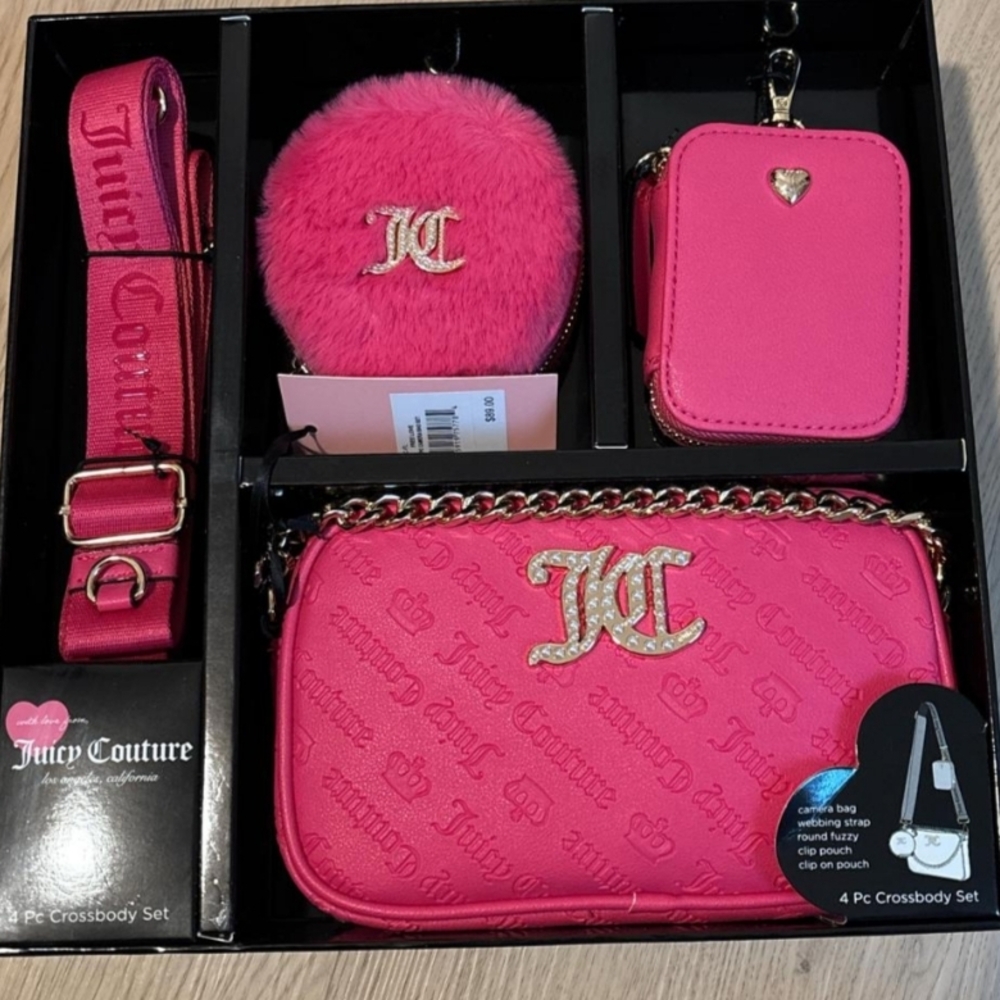 Juicy Couture Vibrant Pink Crossbody Set